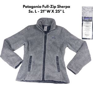 Patagonia Los Gatos Fleece Jacket Womens Large Teddy Zip Sherpa Fleece deep pile